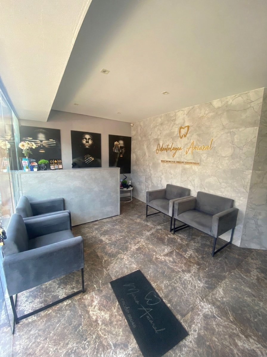 Recepção do consultório Odontologia Amaral
